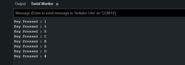 راه اندازی کیپد با برد آردوینو