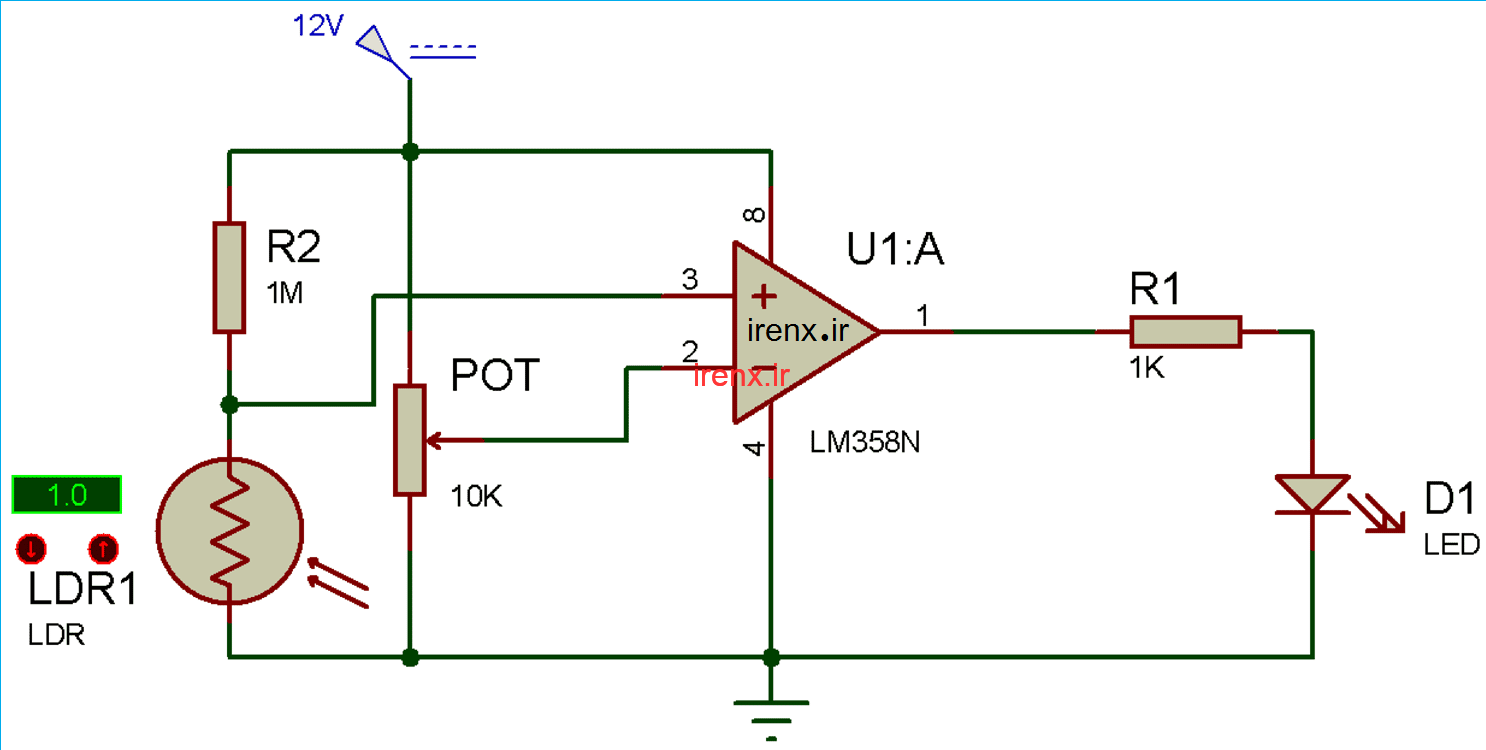 شماتیک کامل مدار لامپ الکتریکی هوشمند