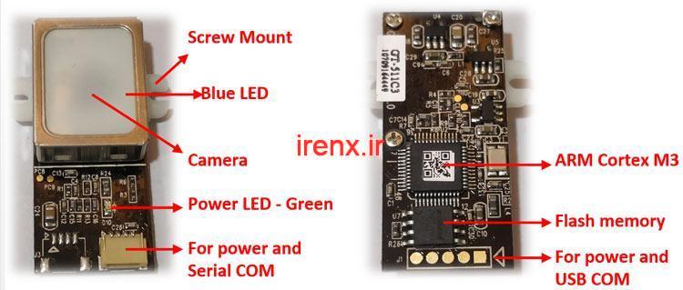 دیتاشیت سنسور اثرانگشت GT511C3