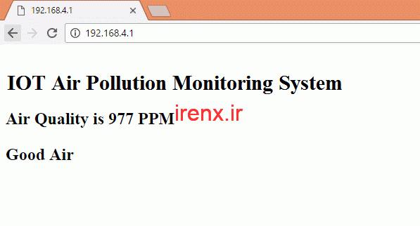 نمایش کیفیت هوا در اینترنت با آردوینو