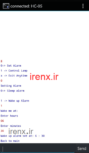 تنظیم آلارم ساعت در پروژه آردوینو با بلوتوث اندروید