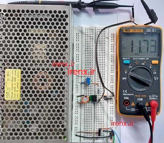ولتاژ ورودی DC 11.73 ولت
