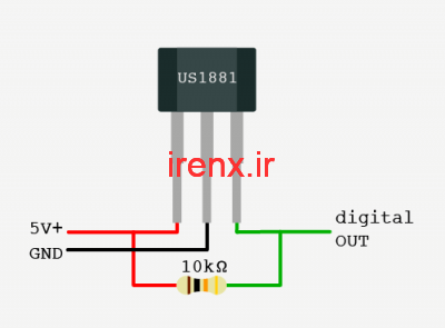 دیتاشیت سنسور اثر هال US1881