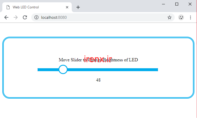 راه اندازی رابط وب برای کنترل میزان نور LED
