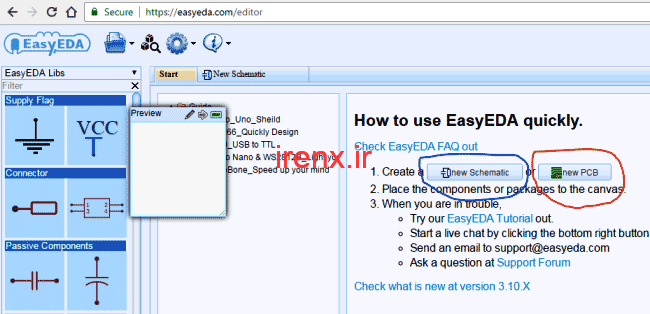ایجاد طرح PCB در Easy EDA