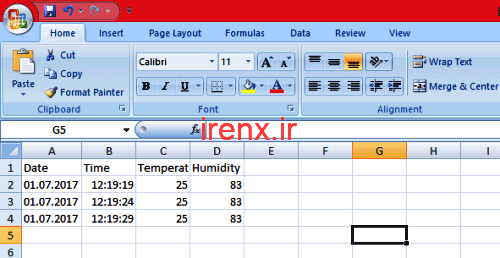 باز کردن اطلاعات کارت حافظه در Excel