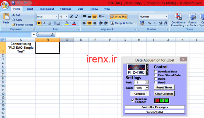 آموزش کار با افزونه اکسل برای ارتباط با آردوینو