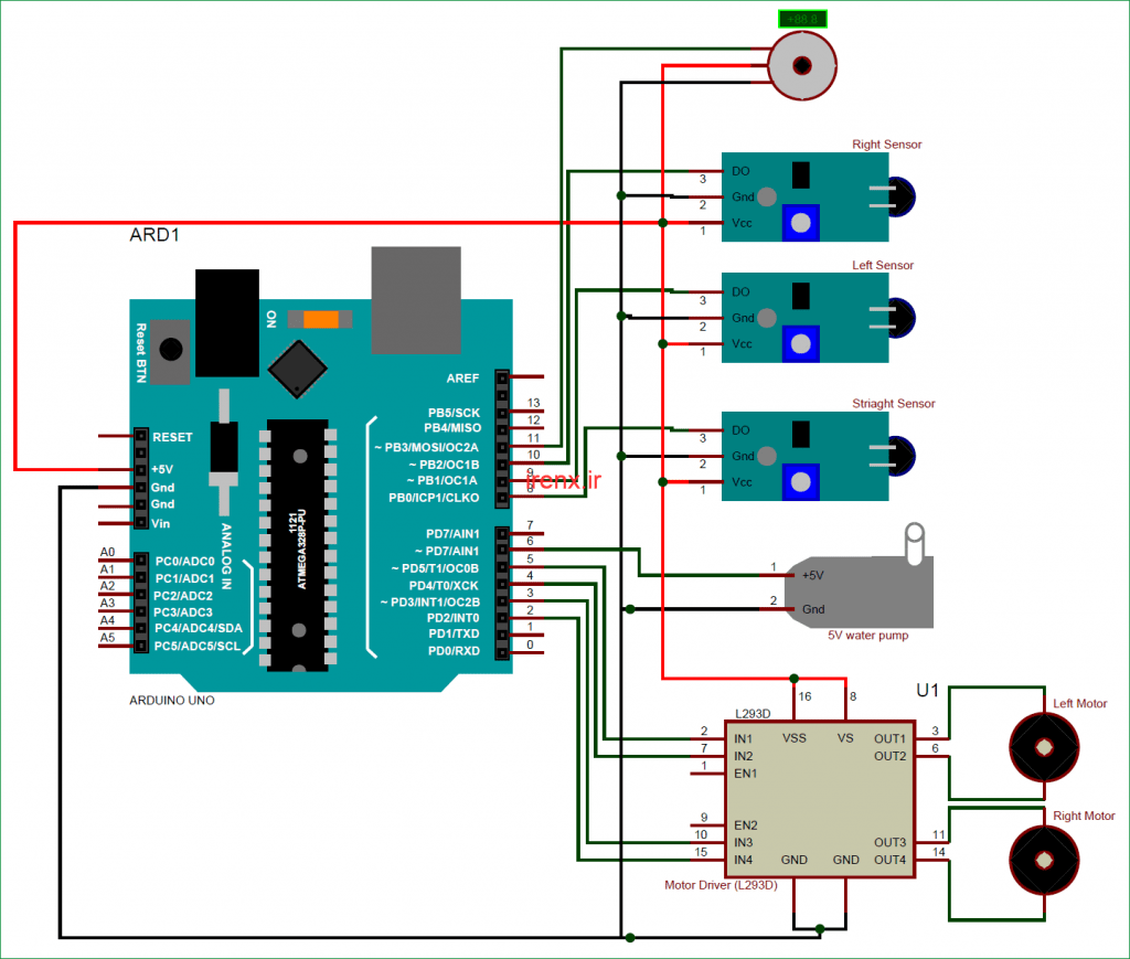 آموزش کامل طراحی ربات آتش نشانی با Arduino