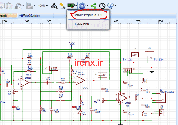 تبدیل طرح شماتیک به PCB