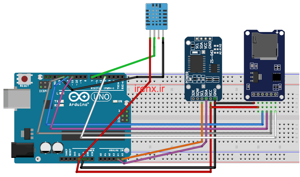 توضیحات مدار پروژه رطوبت سنج و دما سنج