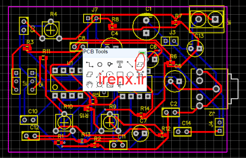 ریختن مس در بالا و پایین PCb