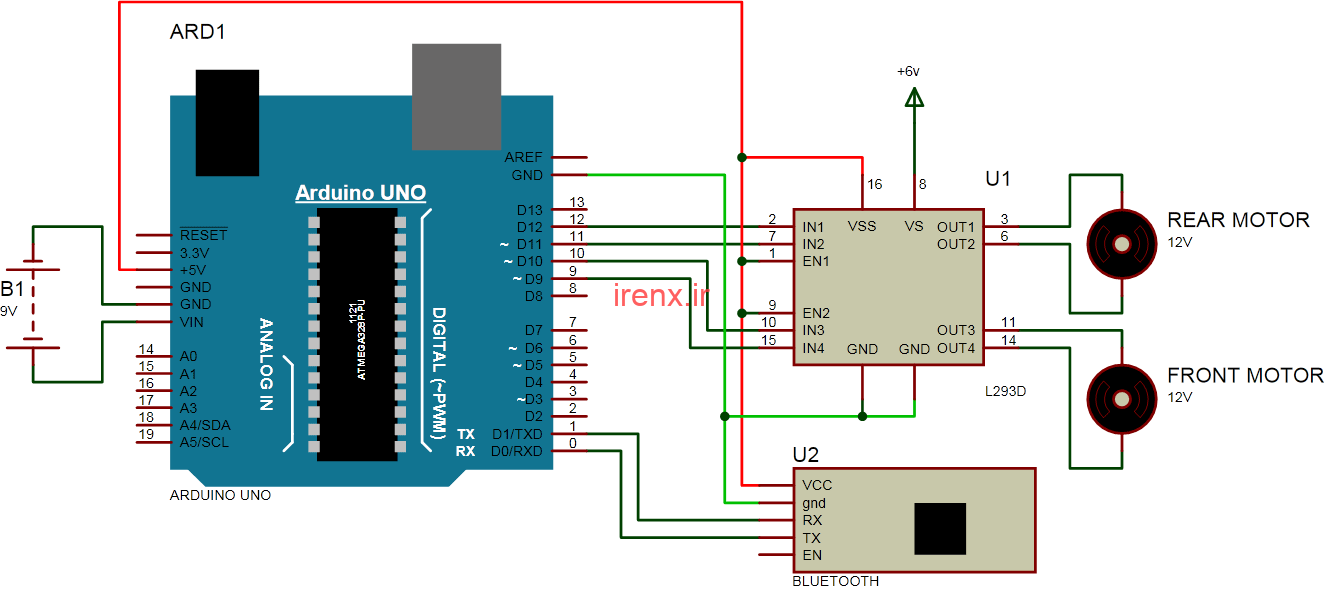 ساخت ماشین کنترلی با Arduino و گوشی Android