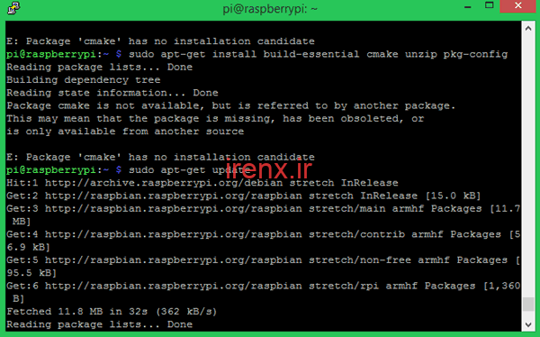 دانلود Cmake برای Raspberry pi