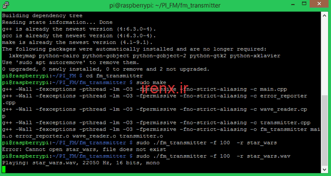 پخش موسیقی دلخواه روی موج FM