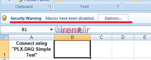 ذخیره داده رمزگشایی شده مادون قرمز در Excel Sheet