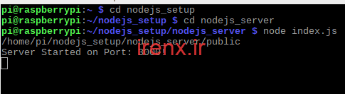ساخت وب سرور رزبری پای + اسکریپت Node.Js