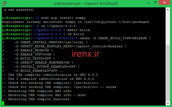اجرای Cmake برای open cv