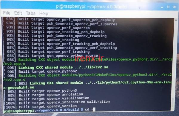 کامپایل OpenCV در Raspberry pi