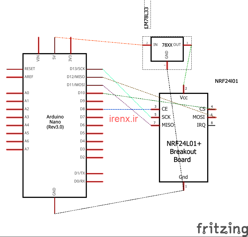 آردوینو نانو با nRF24L01
