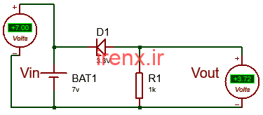 دریافت تعویض ولتاژ مبتنی بر دیود 3.3 ولت