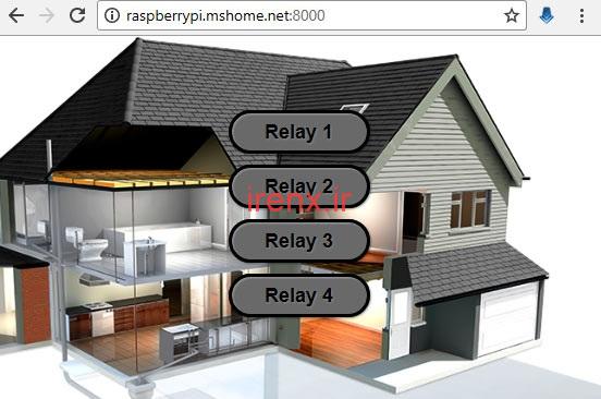 کنترل وسایل منزل از اینترنت با Raspberry pi