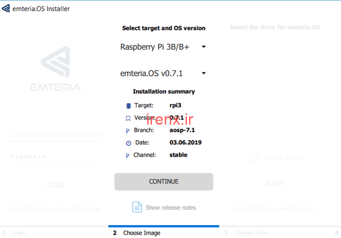 فلش کردن کارت حافظه با سیستم عامل اندروید Raspberry pi