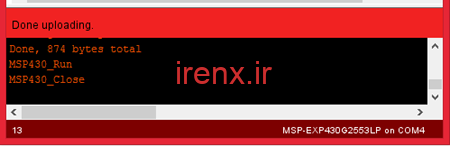 بارگذاری برنامه در لانچ پد MSP430