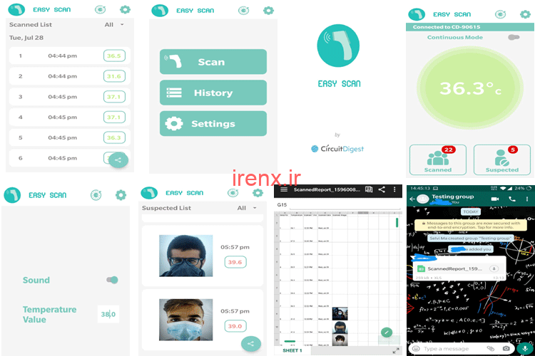 برنامه اندروید برای تشخیص کرونا با آردوینو