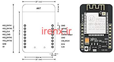 دیتاشیت پین های ESP32