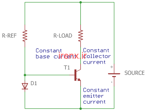 مدار آینه جریان با BJT