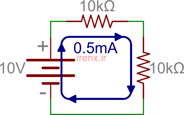 آموزش محاسبه مقاومت جریان در مدار سری