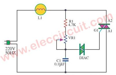 مدار دیمر AC ترایاک با ولتاژ 100W