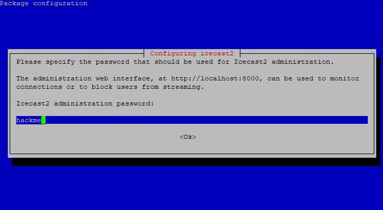تنظیمات پیشفرض IceCast رادیو
