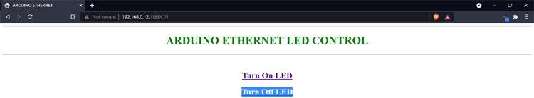 چشمک زدن LED از طریق اینترنت با استفاده از ماژول اترنت 