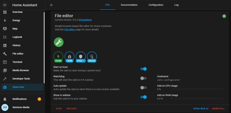 نصب افزودنی ها در Home Assistant