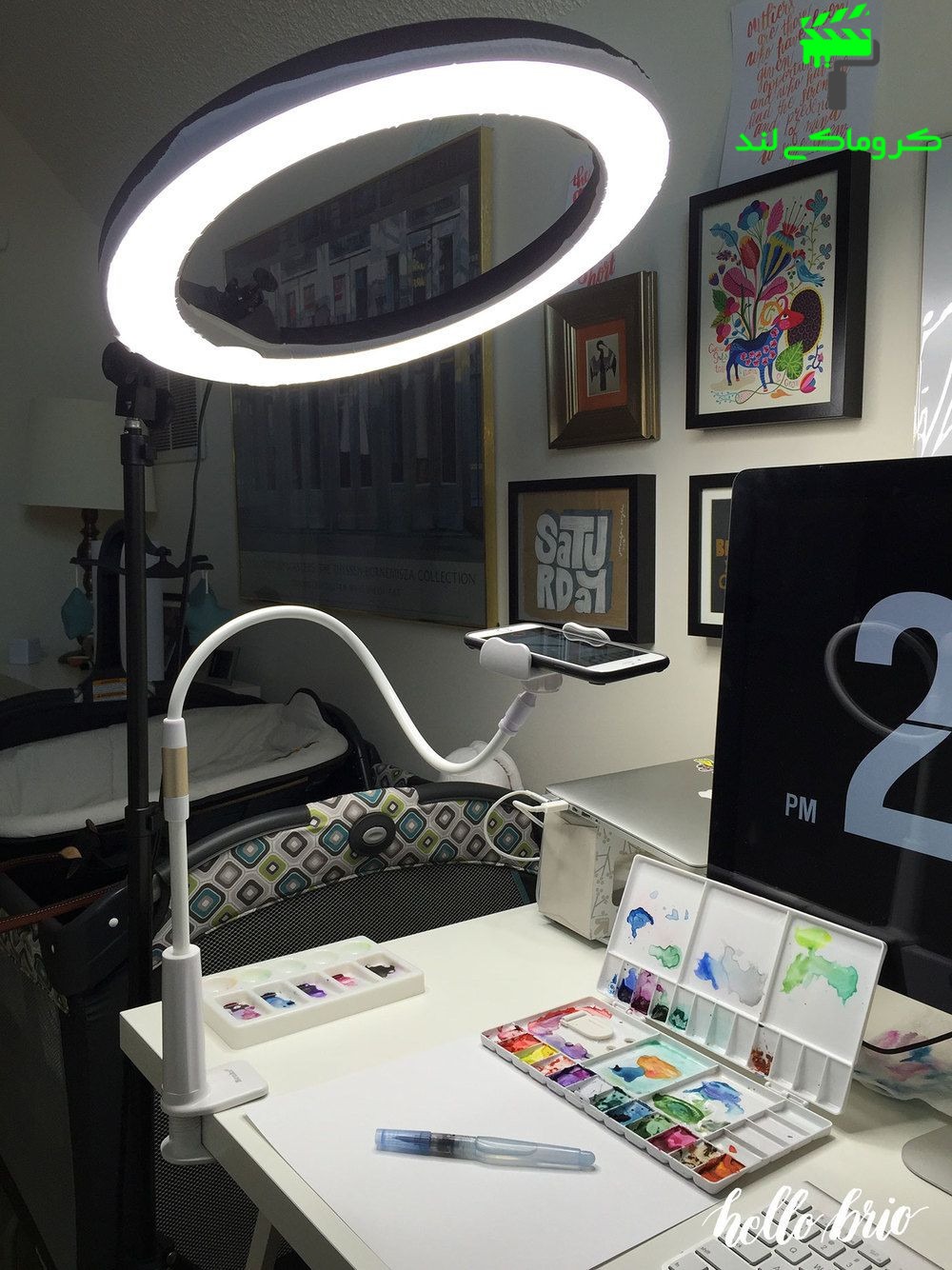 استفاده از رینگ لایت برای ویدئو آموزشی