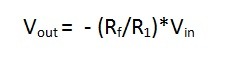 معادله خروجی تقویت کننده معکوس