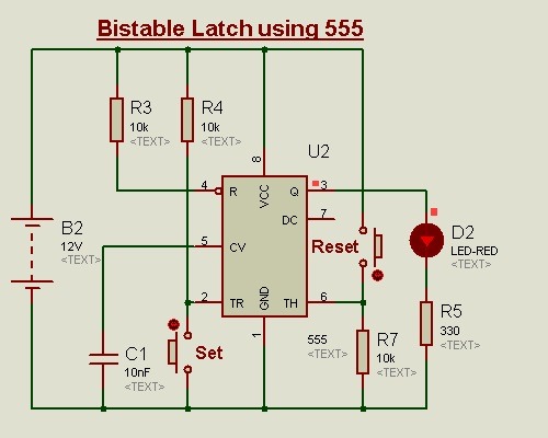 قفل Bistable با استفاده از 555