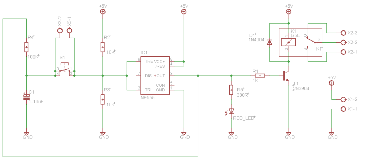 مدار قطع و وصل با دکمه فشاری