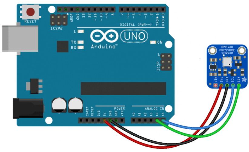 مدار اتصال BMP180 به آردوینو