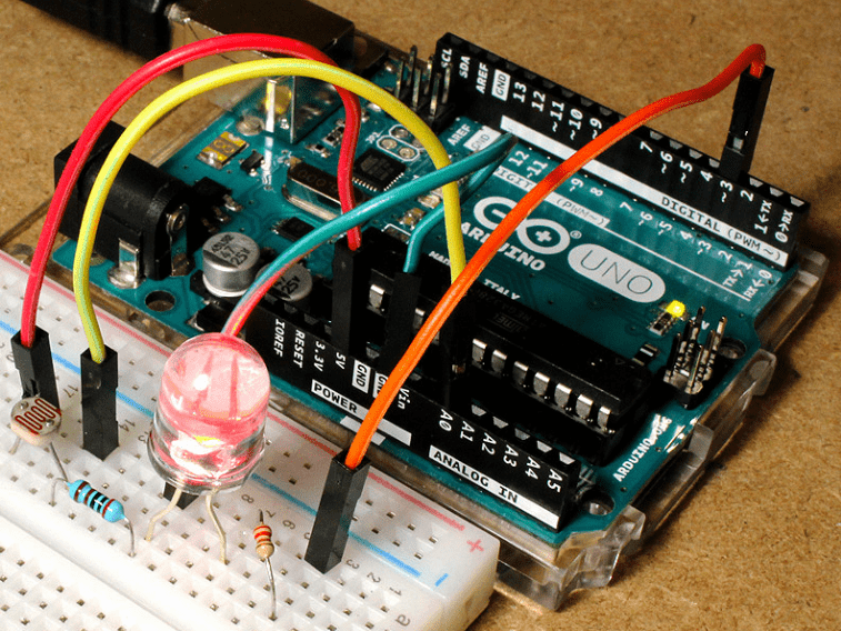 کد راه اندازی مقاومت نوری با آردوینو