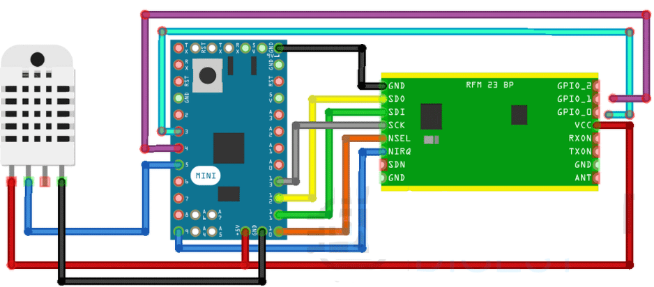 اتصال ماژول HPD13A LoRa به آردوینو