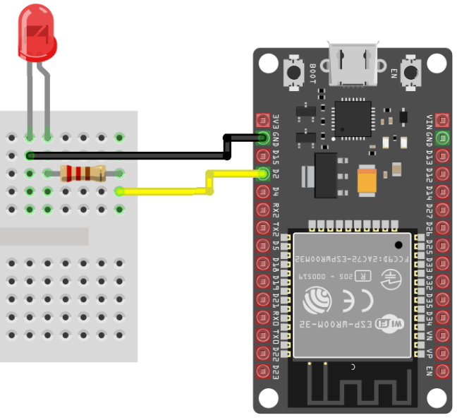 مدار اجرای کد میکروپایتون برای ESP32