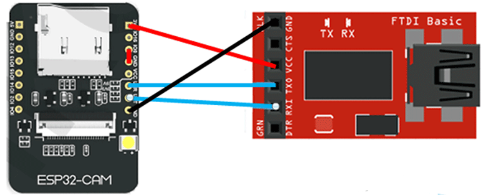 مدار ساخت وب سرور فیلم با ESP32 CAM