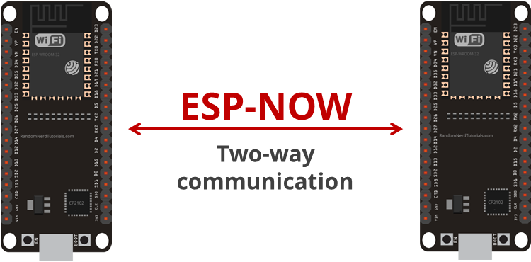 ارتباط دو برد ESP32