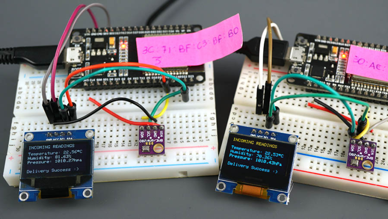 ارتباط بین دو ESP32