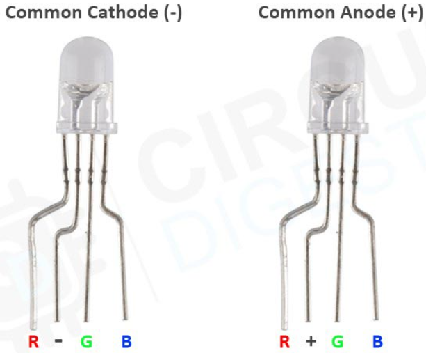 ال ای دی RGB کاتد و آند مشترک