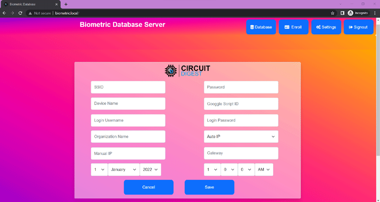 کد آردوینو برای سیستم حضور و غیاب بیومتریک