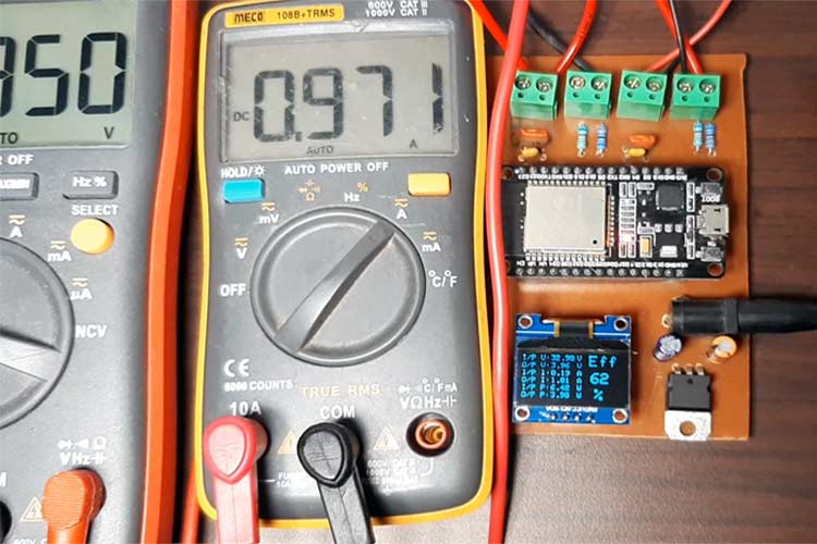 تست پاورمتر ساخته شده با آردوینو و ESP32