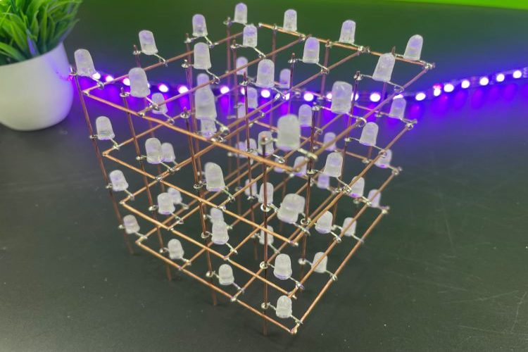 کد مکعب 4×4×4 LED با آردوینو